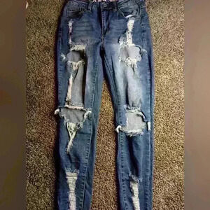 Grunge Holy distressed Song jeans -(#182)